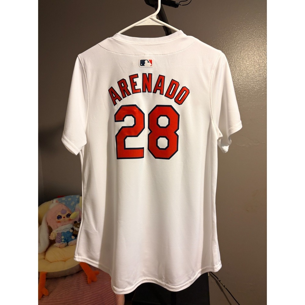 St. Louis Cardinals Women's Baseball Shirt # 28 Sz M - Picture 2 of 10
